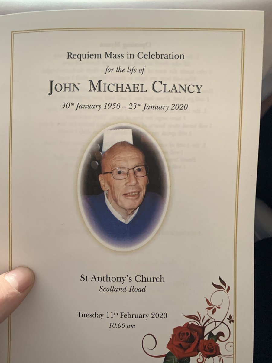 Today we said goodbye by to this man rip John