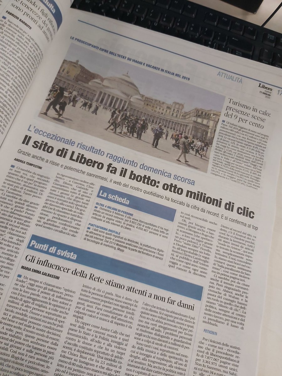 AMenzani's tweet photo. Bravissimi tutti! @Libero_official #sito #clic #webjournalist #editoria https://t.co/Ly5Hgg0Tbm