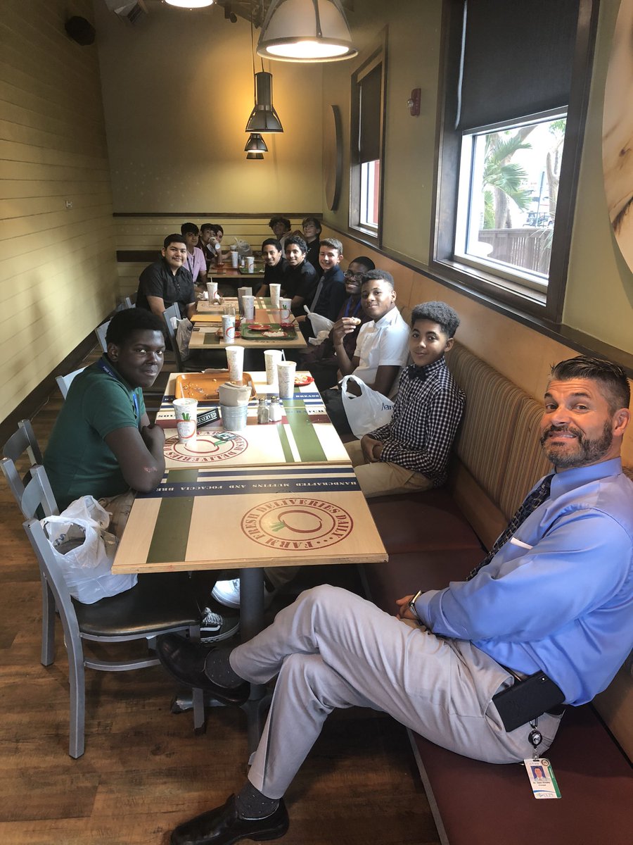 ThayerMathRocks's tweet photo. Two weeks ago the Man-Up Young Men of Pine Ridge club went and purchased dress shirts and neckties for our young men, followed by a lunch at Sweet Tomatoes! Thank you @Champs4Learning and Thank You @WingsNaples for the generous Grant to allow this program to succeed! @PRMPanthers https://t.co/aXJGCrgKmA