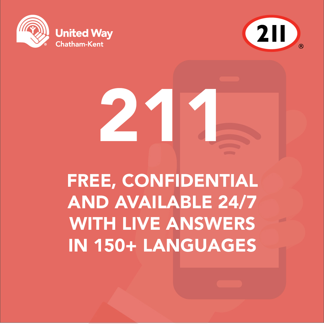 211 is an information provider that helps you access programs &amp; services in #CKont to deal with life’s challenges. Live chat at 211Ontario.ca/chat or text by sending an SMS to 21166 for help. RT to help us spread the word on #211Day #MakeTheRightCall