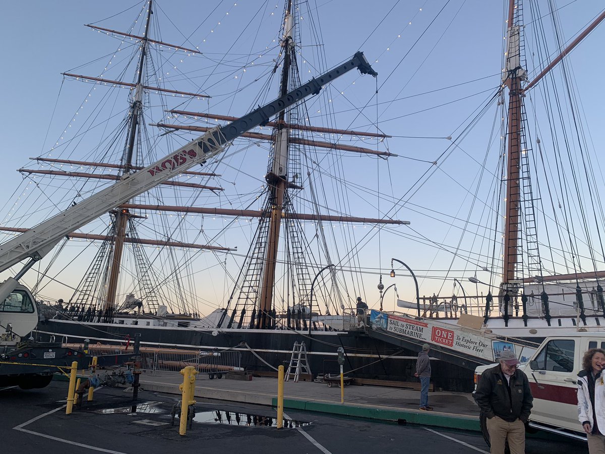 alliewagnertv's tweet photo. Preps are underway on the Star of India to take it to dry dock so they can do restoration work. This happens about every 10 years. The ship will be returning in 7-10 days. @KUSI_GMSD @KUSINews https://t.co/gLI5OQQE2b
