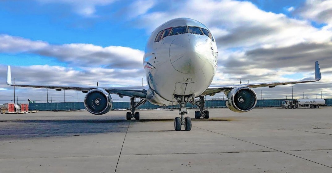 CargoJetAirways's tweet photo. Our Boeing 767-300 Freighter set to travel from #YHM to #YVR for another flawless Cross-Canada trip. #cargoculture #jetvibes @aviationbeavers https://t.co/Q6YAf2nukL