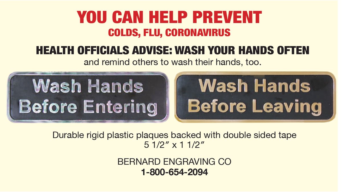 HELP KEEP YOURSELF AND OTHERS SAFE from the spread of the coronavirus, flu, and colds. Wash your hands! Easily post these plaques at eye level to remind friends, family, and co-workers. Ideal for schools, workplaces, homes, public spaces.

 #Coronavirus #WashYourHands