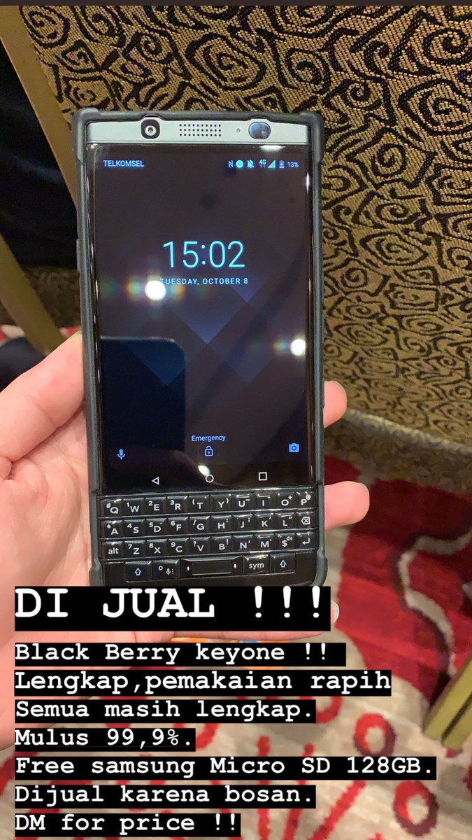 WTS !! Blackberry keyone !!
Minat DM ! Jual cepat !!