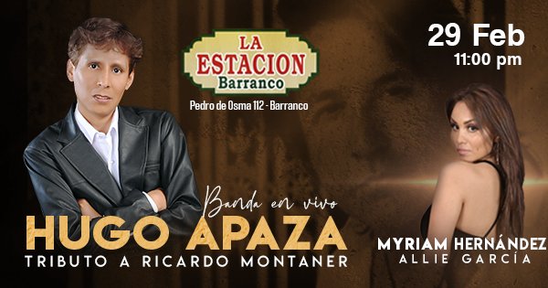 HugoApaza27's tweet photo. Un concierto directo al corazón ❤
Por el mes del amor y la amistad 💏 "El Primer Tributo del Año" #BandaenVivo
🔖Venta de entradas 🎫 en Teleticket o Ingresando Aquí 👉https://t.co/YffPM4GAuc

📌Informate al 📲WhatsApp 951 877 339 https://t.co/y991Wn8Rt0