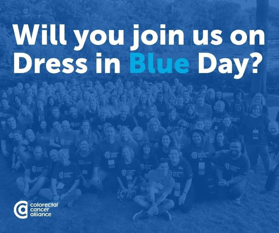 @News12LI @erincolton @Elizabethnews12 @hoffmanrich @ElisaDiStefano @MarissaSarbak @macyegeland @SamanthaAugeri @StoneGrissom 
March is Colorectal Cancer Awareness Month and March 6th is @CCAlliance's #DressinBlueDay #tomorrowcantwait #nevertooyoung