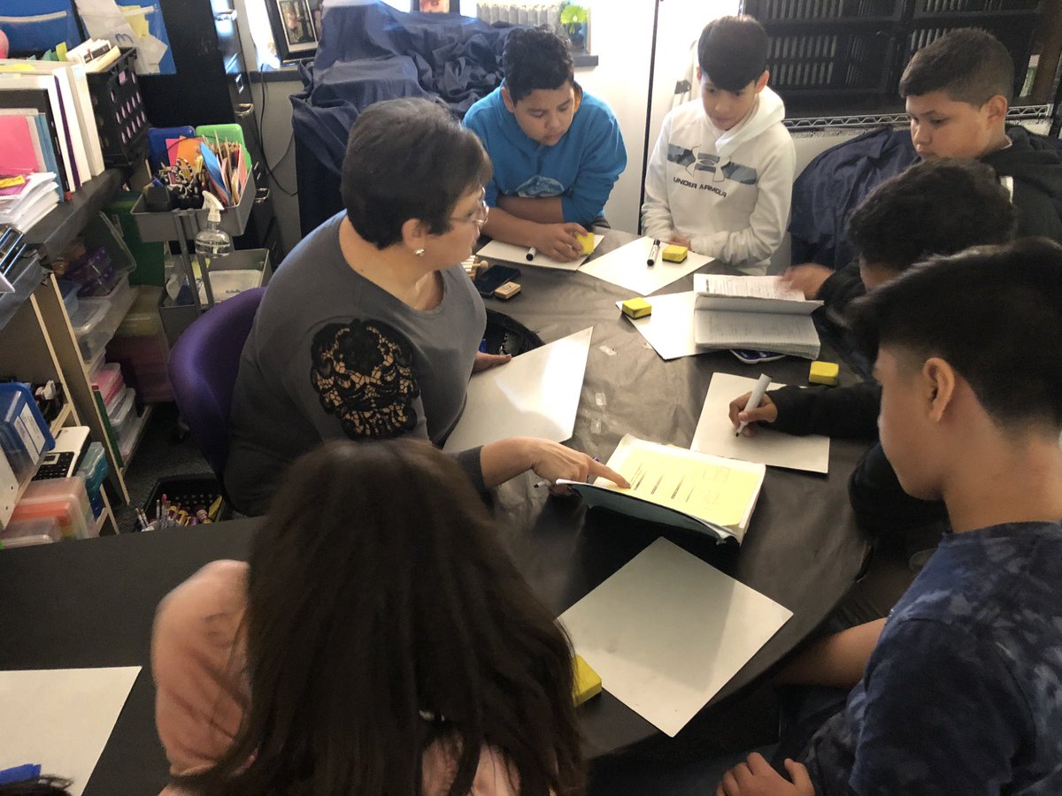 Small group instruction in Ms. Avila’s 6th grade math class. #cisdsolves #travisrocks <a href="/Travis_TWolves/">Travis Intermediate</a>