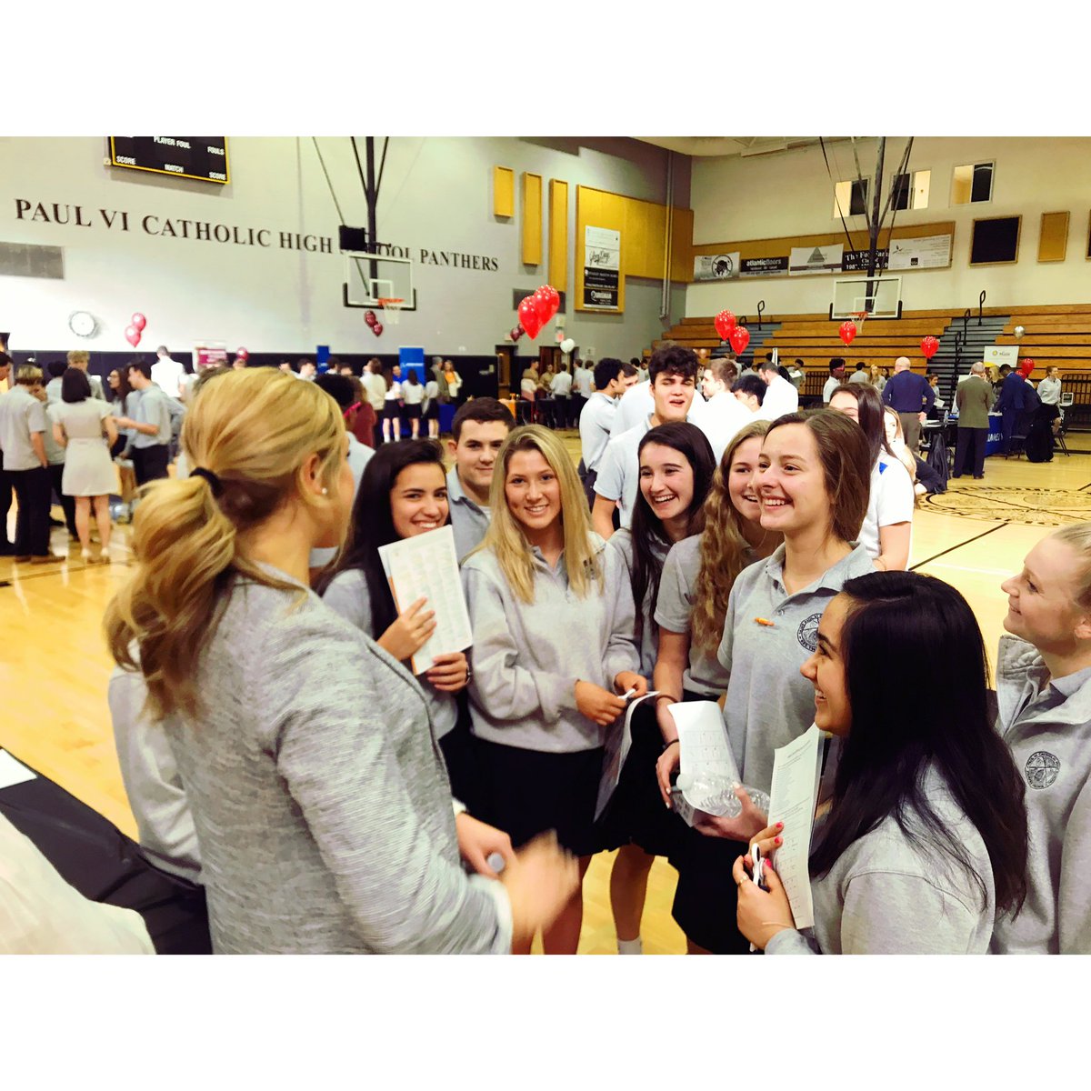 Career Day Keynote Speech at the old stomping grounds!! Thanks <a href="/PaulVICatholic/">St. Paul VI Catholic High School</a> for letting me come back &amp; talk goal setting, share my (mostly embarrassing) stories and discuss the oh-so important skill of “fake it til ya make it” 😁