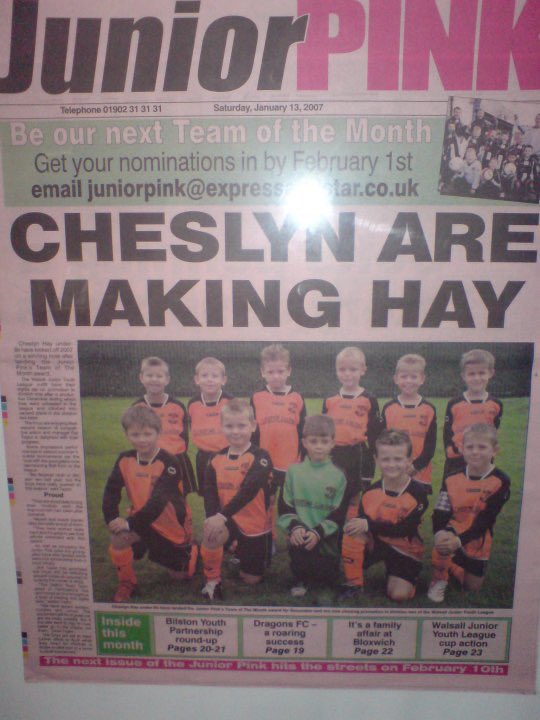 Wanderers11's tweet photo. @TimSpiers @JacquiOatley Fantastic Podcast again especially with David Instone. Talking about the #Pink #SportingStar @ExpressandStar and not forgetting the #JuniorPink we managed to get on the front page of. Our 2007 Chelsyn Hay u9’s team loved that. https://t.co/67zoiSHyxP