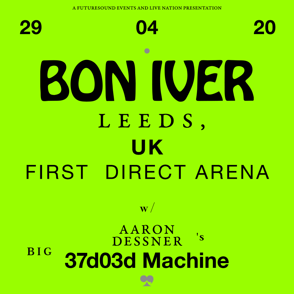 Futuresoundshow's tweet image. Following 5 nominations at the #Grammys2020, @boniver bring their spectacular, immersive stage show to the @fdarena this April! To quote the band, ‘It’s gonna be unlike anything that people have seen before’ - Get your tickets now from @seetickets ➡️ bit.ly/Boniverleeds