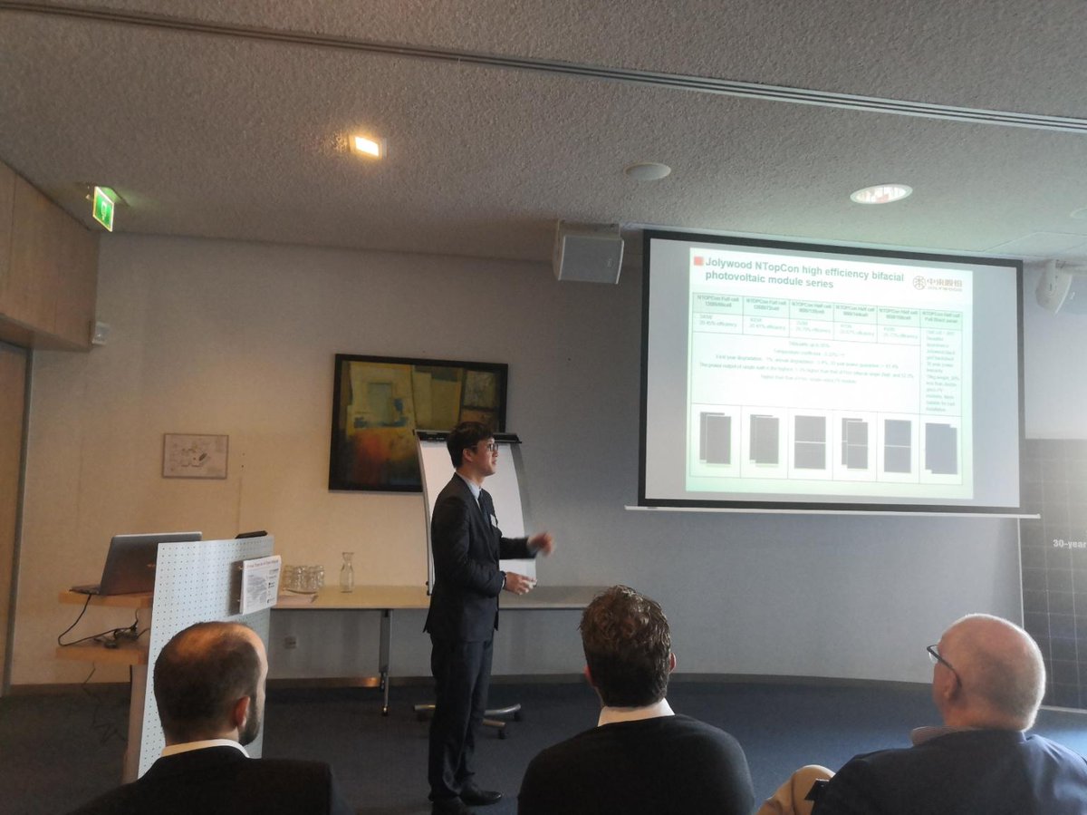 JolywoodSolar's tweet photo. Why N-type Bifacial? Why Jolywood? Organized by our Western European partner Terazon, we share our knowledge and solutions with local solar project developers, installers, distributors and bankers in Doetinchem, The Netherlands. https://t.co/HY39OTCwoS