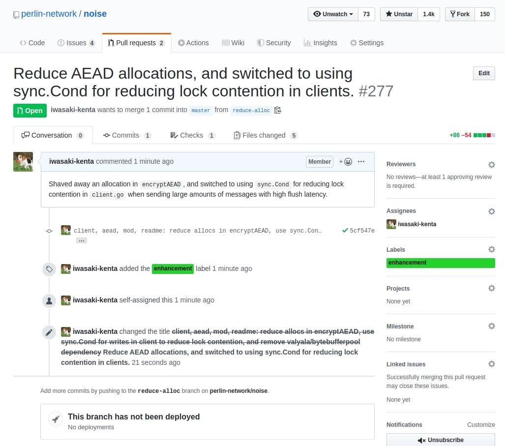 Testing out consensus protocol implementations in high-latency environments really helps out with discovering networking edge-cases :).

Did some concurrency cleanup for Noise.

github.com/perlin-network… <a href="/PerlinNetwork/">Perlin</a>