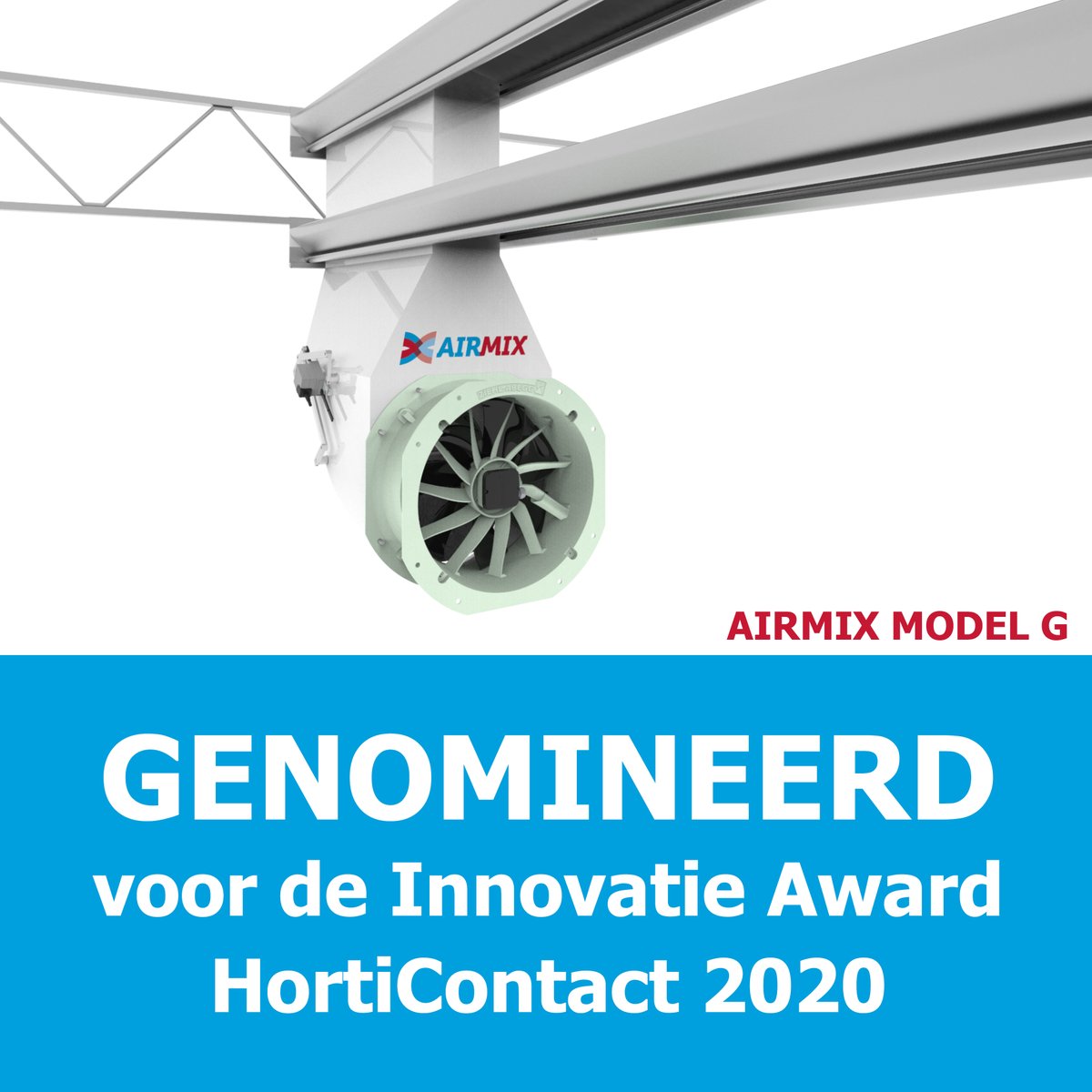 #GENOMINEERD
Ons Airmix model G is genomineerd voor de Innovatie Award HortiContact 2020! Daar zijn wij trots op!

📍Bezoek onze Airmix stand op de <a href="/HortiContact/">HortiContact</a>. (D104)

#airmix #innovatie #award #trots #nieuwetelen #ventileren