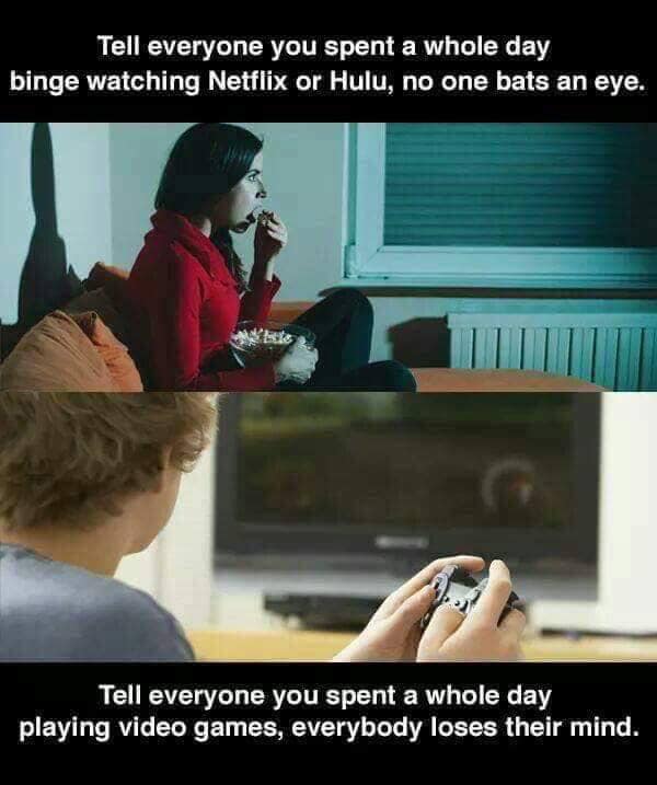 The sad truth 🤣😐
#NetflixAndChill #Gaming #JustGamerThings #GamerLogic

© fb.com / Skidrow &amp; Reloaded