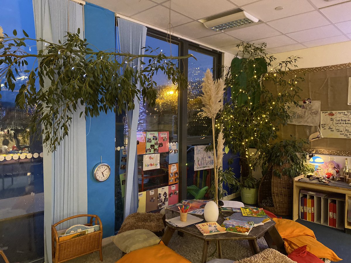 HolmElcc's tweet photo. #TransformationTuesday in our bear room, the sun was to create a more natural book corner. This links in with our aim to blur the boundaries between outdoors and indoors. #GoingNatural #EnhancingPlay #ThisisHighland https://t.co/nxi5jVGbNA