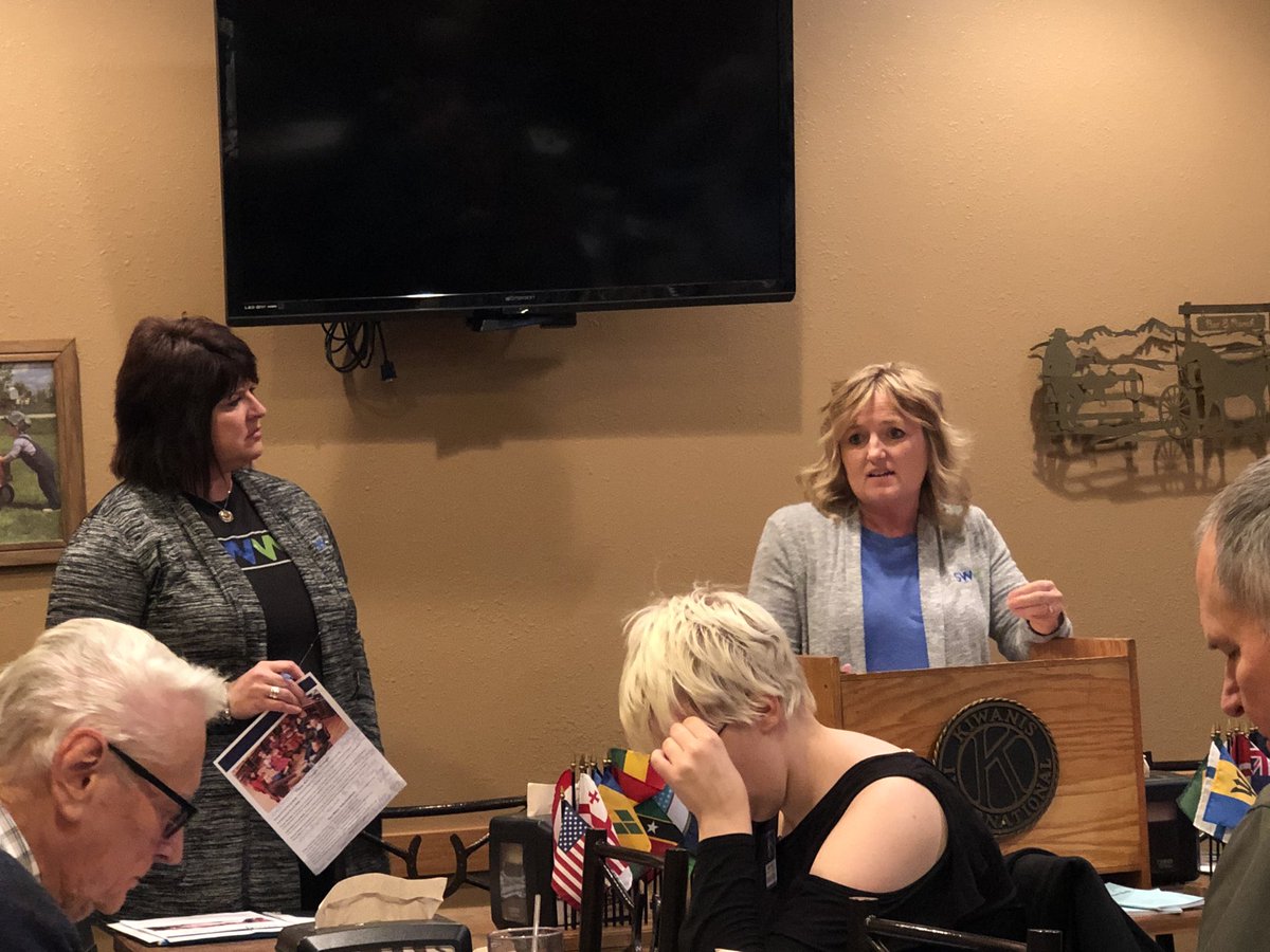 MelWellnitz's tweet photo. Thank you, Cristy Olsen and Tina Kanthak, for presenting about the SWWC ELC - Pipestone at today’s Pipestone Kiwanis meeting. #onlyinpipestone #PipestoneKiwanis @SWWC_SC https://t.co/CBrFZ86sZE