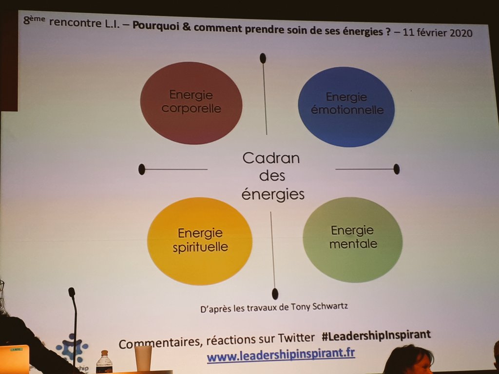Gérer notre énergie au travers des 4 cadrans....
#leadersipinspirant <a href="/CentraleLyon/">Centrale Lyon</a>
