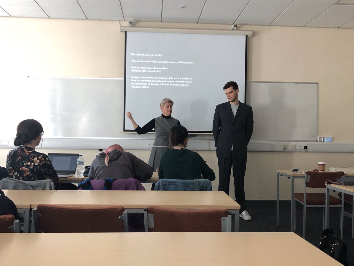 Dan Heggs (@danheggs) on Twitter photo <a href="/DrAshleyMorgan1/">Dr Ashley Morgan</a> explains the history and shape of male formal attire, with help from <a href="/PsychCardiffMet/">PsychologyCardiffMet</a> student Ed. Looking good, and not following suit. <a href="/CardiffMetCSHS/">Health Sciences</a> <a href="/CardiffMetCSAD/">Cardiff School of Art & Design</a> <a href="/DrAshleyMorgan1/">Dr Ashley Morgan</a> explains the history and shape of male formal attire, with help from <a href="/PsychCardiffMet/">PsychologyCardiffMet</a> student Ed. Looking good, and not following suit. <a href="/CardiffMetCSHS/">Health Sciences</a> <a href="/CardiffMetCSAD/">Cardiff School of Art & Design</a>