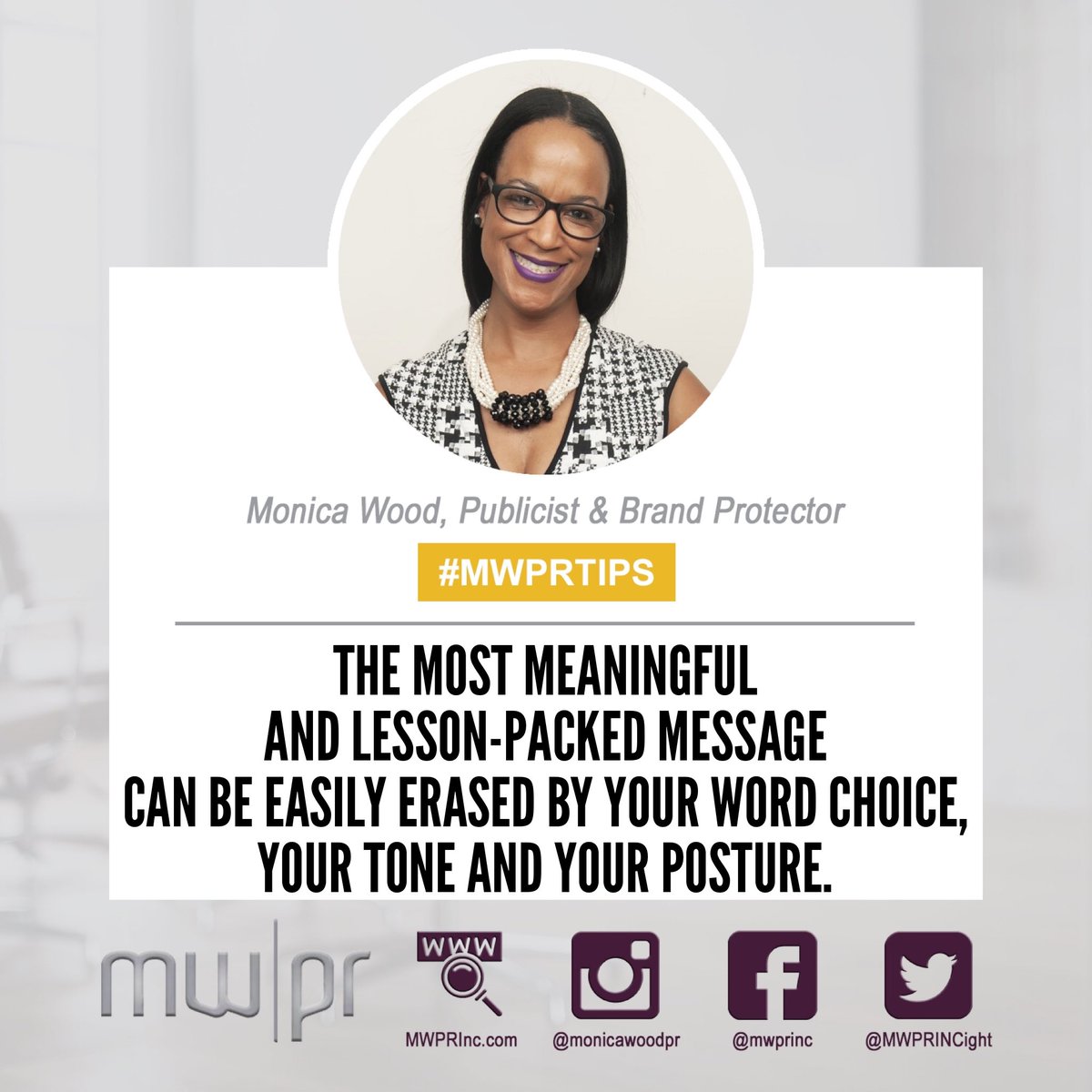 MonicaWoodPR's tweet image. Folks will get stuck on how you said something &amp;amp; totally miss the nuggets you were dropping. However, if ur message is being delivered from a pure place even emotionally delivered it will land. Present your words the way you desire to receive them. #mwprtips #respectfullydisagree