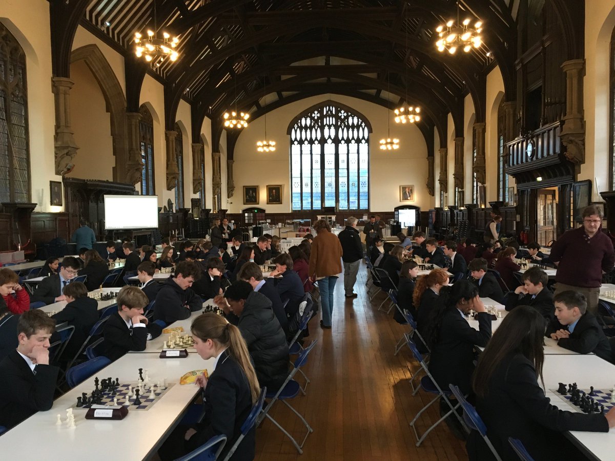 BGSBristol's tweet photo. We were pleased to host a Team Chess Challenge Event in the Great Hall last night, involving 18 teams from 10 different schools across the region. Congratulations to all the players involved. Chepstow finished overall winners and qualify for the national finals. #SchoolsChess https://t.co/n3hNTszKTH