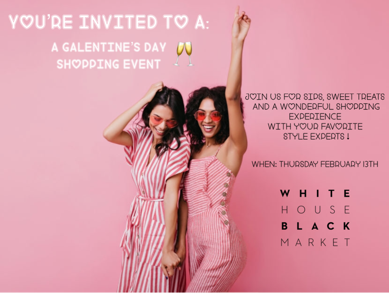 MallinColumbia's tweet photo. You're invited to a Galentine's Day Shopping Event: Women celebrating women! 

Join us for sips, sweet treats and a wonderful shopping experience with your favorite style experts! 

Style Appointments Available: 410-715-6919 https://t.co/o6gzXsmbb4