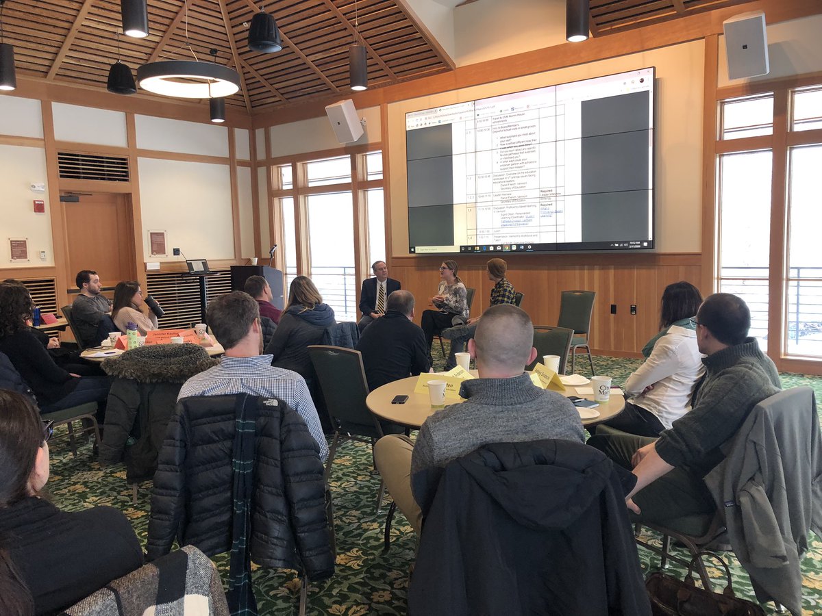 SigridOlsonVT's tweet image. Preparing to talk to @leadchamplain about the VT Portrait of a Graduate, listening to @danfrench being interviewed as leader of the day #vted #personalizedlearning