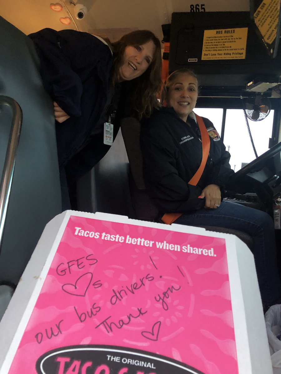 Taco Tuesday this morning for our GFES bus drivers! GFES ❤️’s our bus drivers!  <a href="/CarolynGump/">Carolyn_gump</a> <a href="/dayala111/">Denise Ayala</a> <a href="/IsdComal/">Comal ISD Transportation</a> <a href="/Supt_comalisd/">Andrew</a>