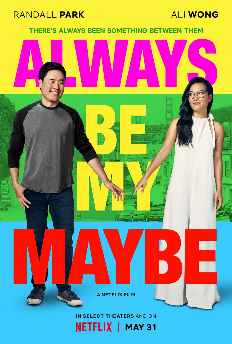  #AlwaysBeMyMaybe (2019) really fun and cute rom-com elevated by an awesome chemistry between Ali Wong and Randall Park. It's just wholesome and sweet and really enjoyable and loveable with really some genuinely funny moments and something at the end got me.Also Keanu is fun here.