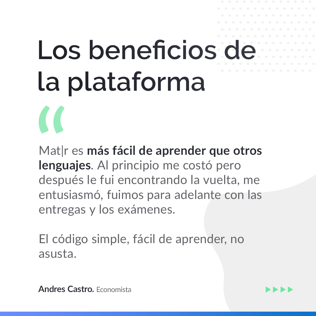 matrproject's tweet photo. Adres Castro, aficionado de la #programación, fue unos de los egresados del #Plan111mil que tomo nuestra capacitación. Él planea utilizar Mat|r para sus proyectos futuros, debido al favorable aprendizaje que obtuvo.
◀️ Deslizá para leer un poco más sobre su experiencia positiva. https://t.co/qdwllWlYyn