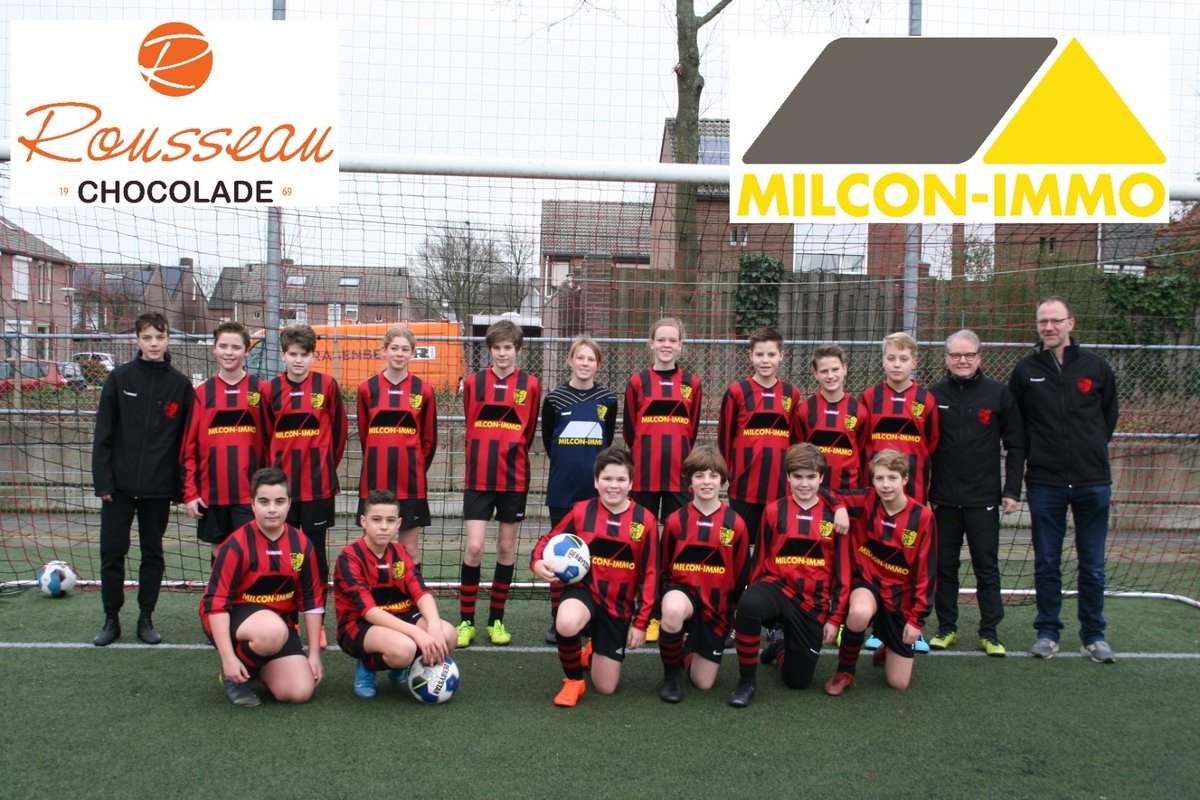 VV_OVCS's tweet photo. Nieuwe tenues voor onze JO13-1!
Bedankt @RousseauChocola en MILCON-IMMO! https://t.co/aTWRcsZAha