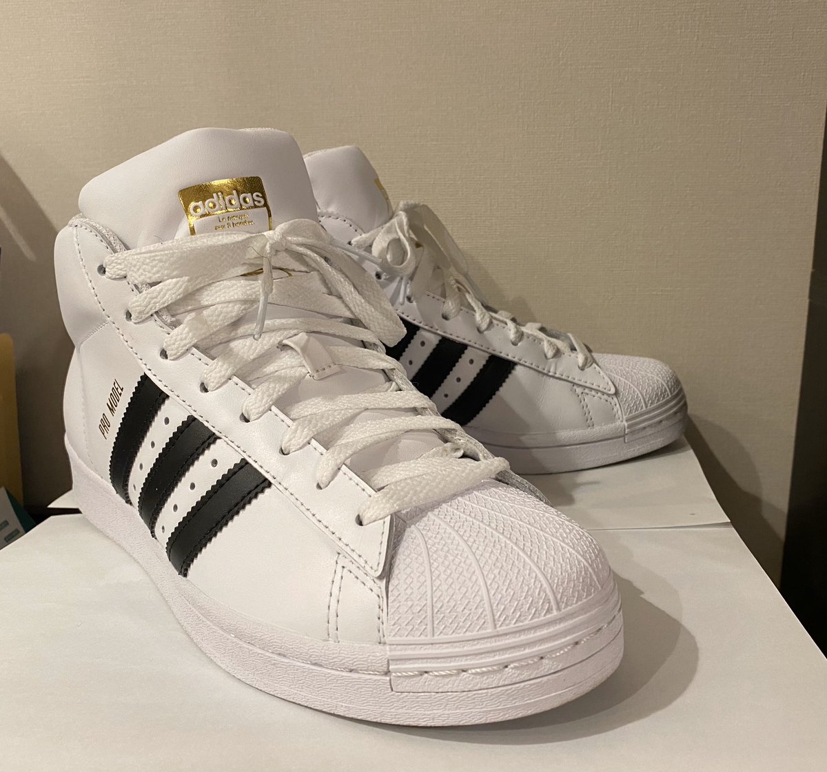 RedSlopeGaw's tweet photo. 昔から知ってるスニーカーだけど初めて買ってみた。冬は暖かくて丁度いいかも
#adidaspromodel #adidasoriginal https://t.co/gGbQETSamb