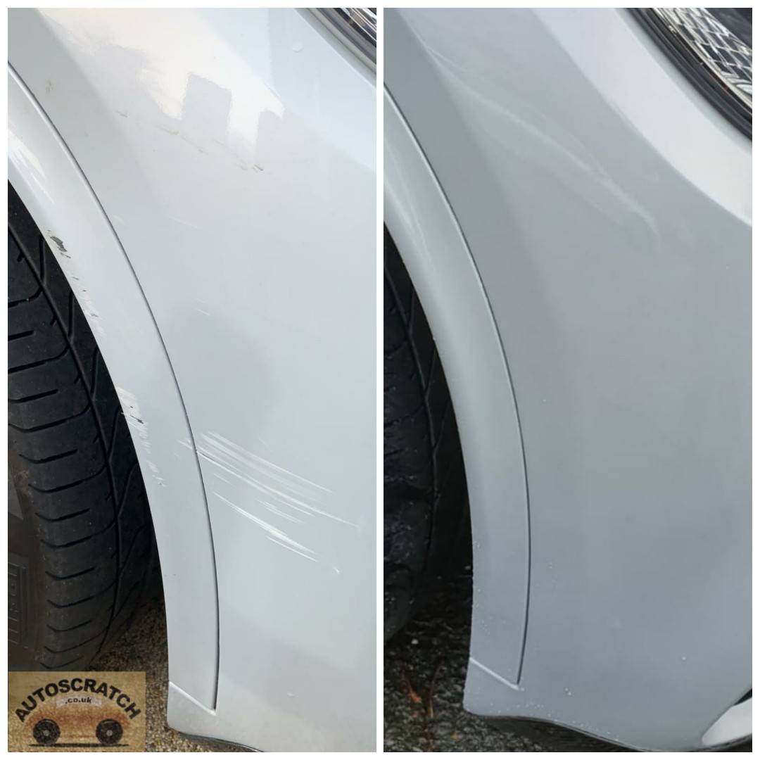 Scuffed bumper we repaired today....