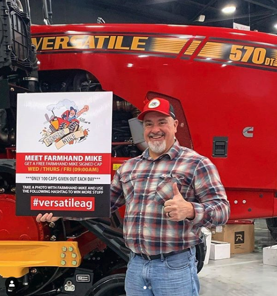 Versatileag1's tweet photo. The 2020 @KYNFMS is almost here! Head over to booth 4096 to get hands on with the equipment and meet @farmhandmike! We'll be giving away 100 hats Wednesday-Friday starting at 9am. Take a picture and use #versatileag for a chance to win swag. See you there! #NFMS20 https://t.co/3EkVS0VSb9