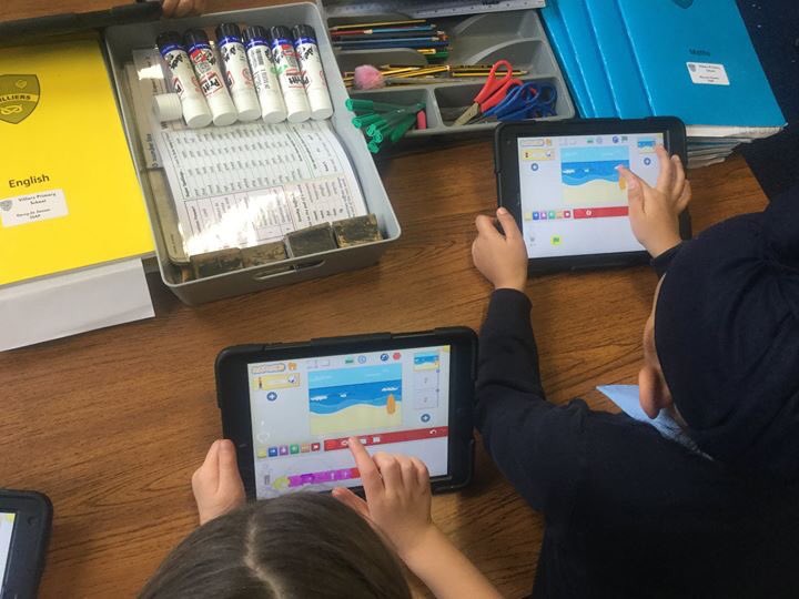 Year 2 have enjoyed some #Coding activities today using ScratchJr to create a moving Sprite. #EdTech #Computing