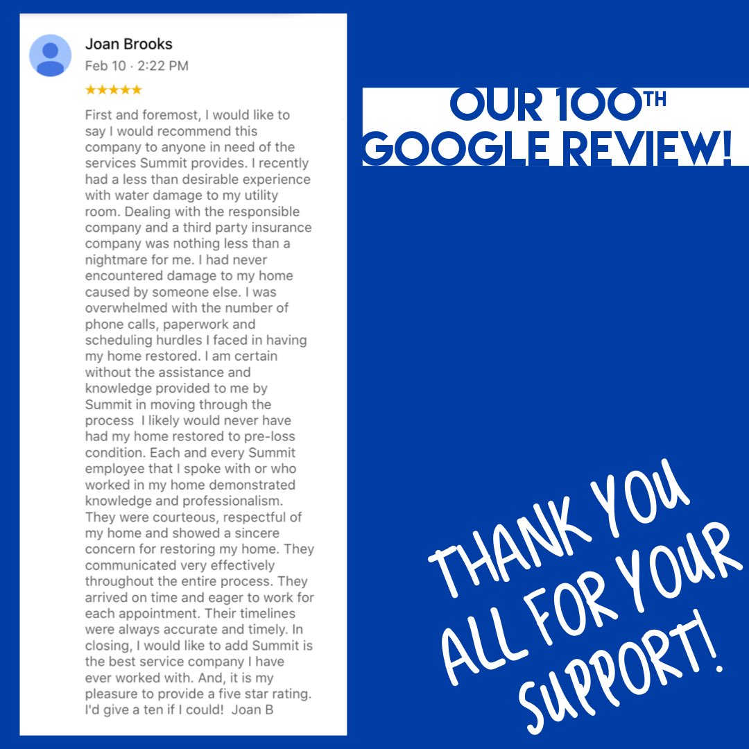 summit_clean's tweet image. BOOYAH. Thank you to those who have already left a review! You rock!!!