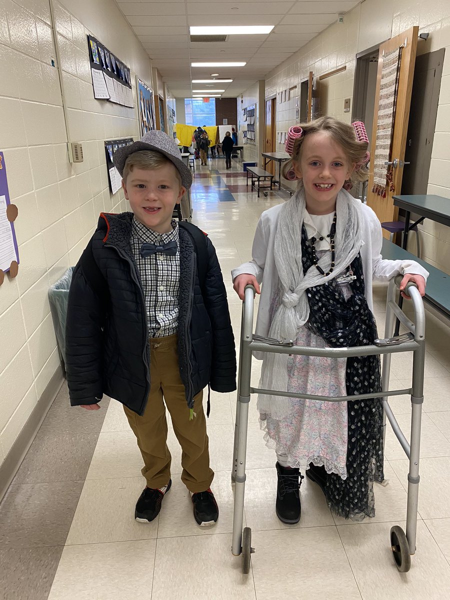 Happy 100’s Day from Butler - the hundredth day of school!  Many 100-themed activities throughout the day in our classrooms - and even in-costume as 100-year old students (and teacher)!