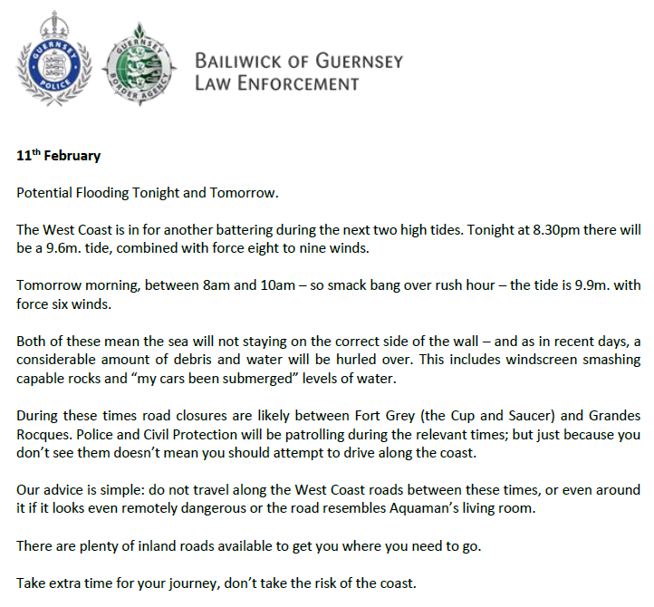 It's going to be another stormy night and a blustery morning tomorrow.

So we've issued some advice about driving - please see the attached