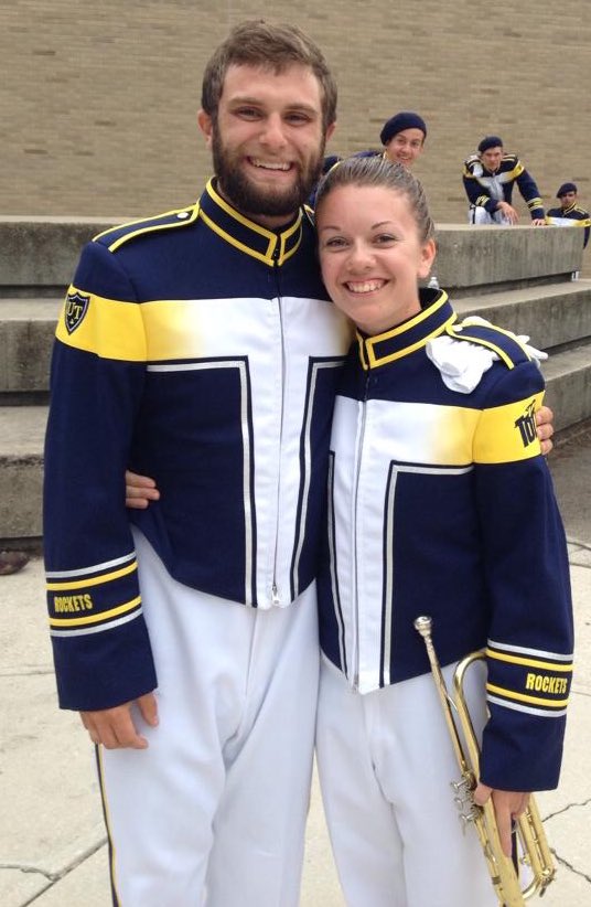 heycep's tweet photo. @UToledo We met in the Rocket Marching Band 9 years ago, now we’re engaged! 💍#RocketRomance https://t.co/VSJG1b8FJu