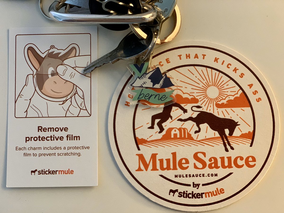 Wohoo, my acrylic <a href="/VueBerne/">VueBerne</a> charms from <a href="/stickermule/">Sticker Mule</a> arrived today 🤩