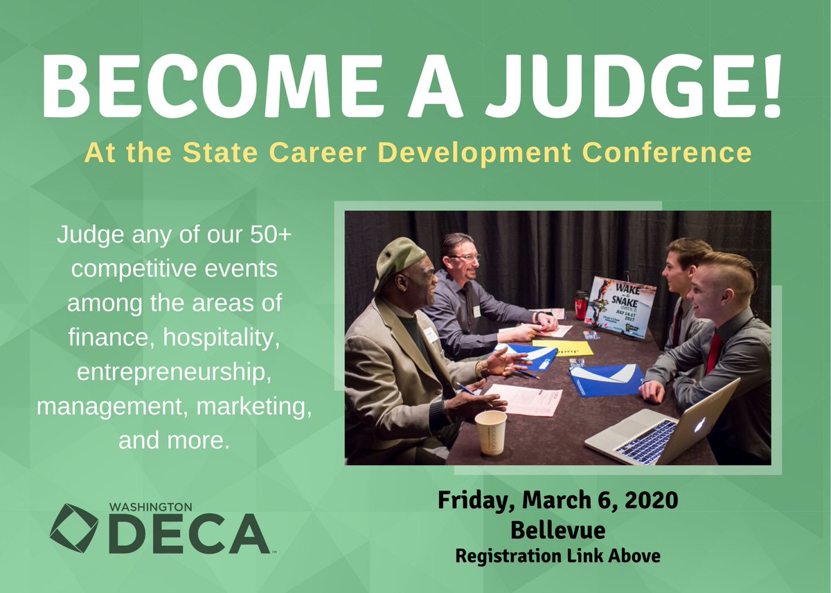 DECA_Washington's tweet photo. Connect, mentor, and leave inspired by our student members.
See https://t.co/Vmrio06Nk2 for registration and event selection. https://t.co/SIkHa1G2jU