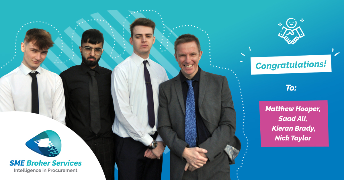 🏆 Congratulations to the following probation completions during January 2020. 

Matthew Hooper and Keiran Brady joined us in September 2019 while Nick Taylor and Saad Ali joined us in October 2019.