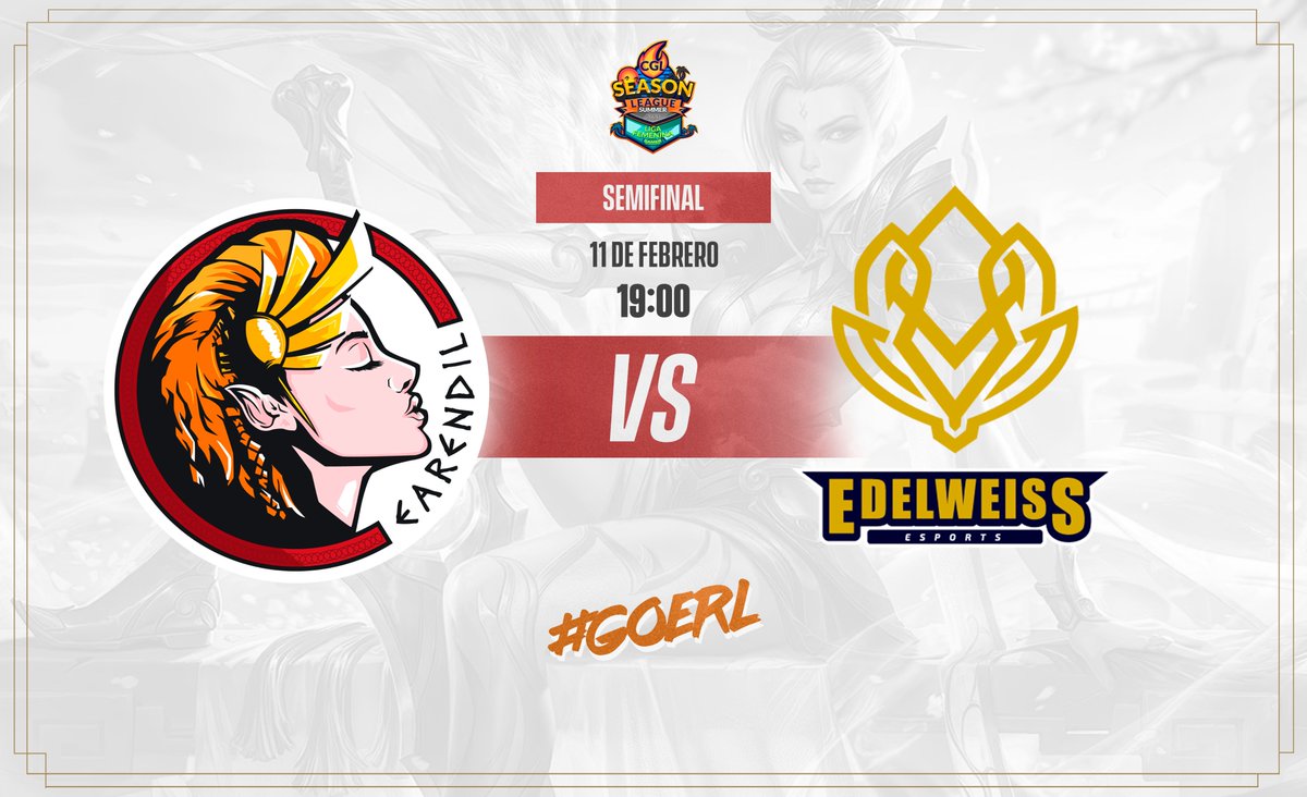 TeamEarendil's tweet photo. ¡Hoy juega Earendil! 🌟

Llegó el momento de las semifinales, y nos enfrentaremos a @EdelweissOP para decidir al primer finalista de la @CGLCompetitiva 💣

Recuerden apoyarnos a partir de las 19:00 🇦🇷🇨🇱 por la transmisión oficial de la Liga de Verano Femenina. https://t.co/x9xSOhb272