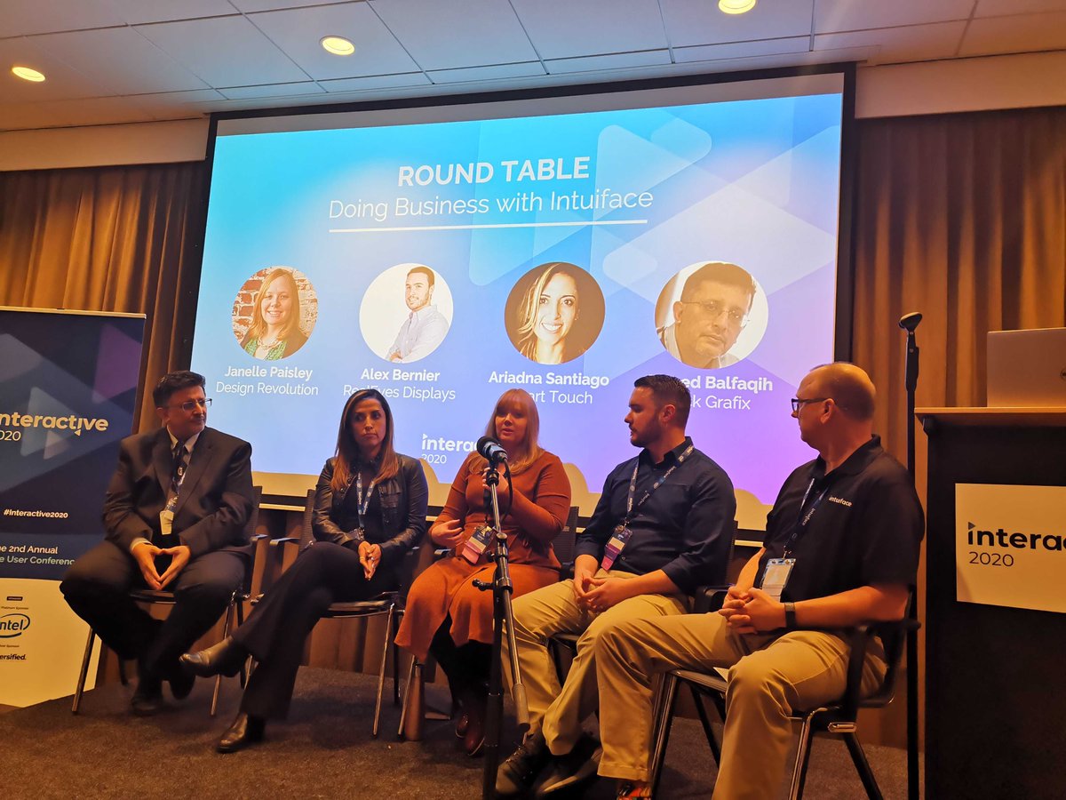 Intuiface's tweet photo. Round Table with @clickgrafix, @SmartTouchMX, @DesignRevTribe and @DSMarketer https://t.co/QYsLF15r72