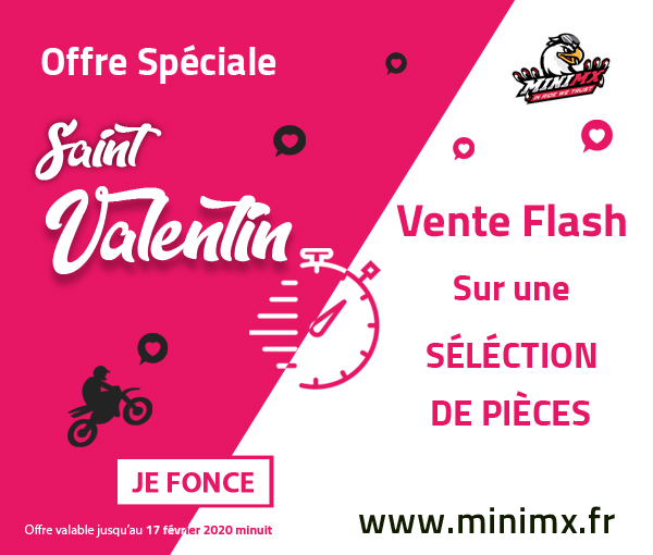 MiniMX_fr's tweet photo. Pour la Saint-Valentin et les amoureux de la DirtBike, Minimx vous propose une vente flash avec des remises exceptionnelles😍. Vente flash jusqu'au 17/02/2020  #minimx #dirtbike #moto #motocross #crz #cross #pitbike https://t.co/fe897Zv0SS