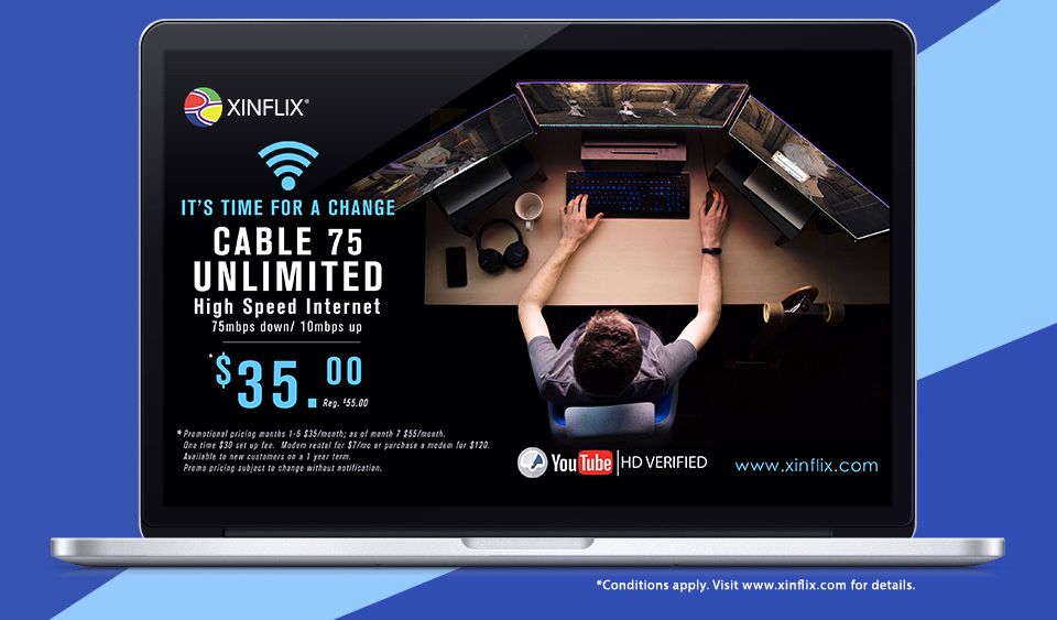 Xinflix's tweet photo. Cable 75 mbps unlimited Internet promotion in Ontario for only *$35.00/month!
#isp #highspeedinternet #wifi #unlimitedinternet #gamerslife #smarthome #homeinternet #toronto #markham #gta #scarborough #ontario #cableinternet #gamer #movienights #cableinternet #the6ix🍁 https://t.co/A04hEf3I8j