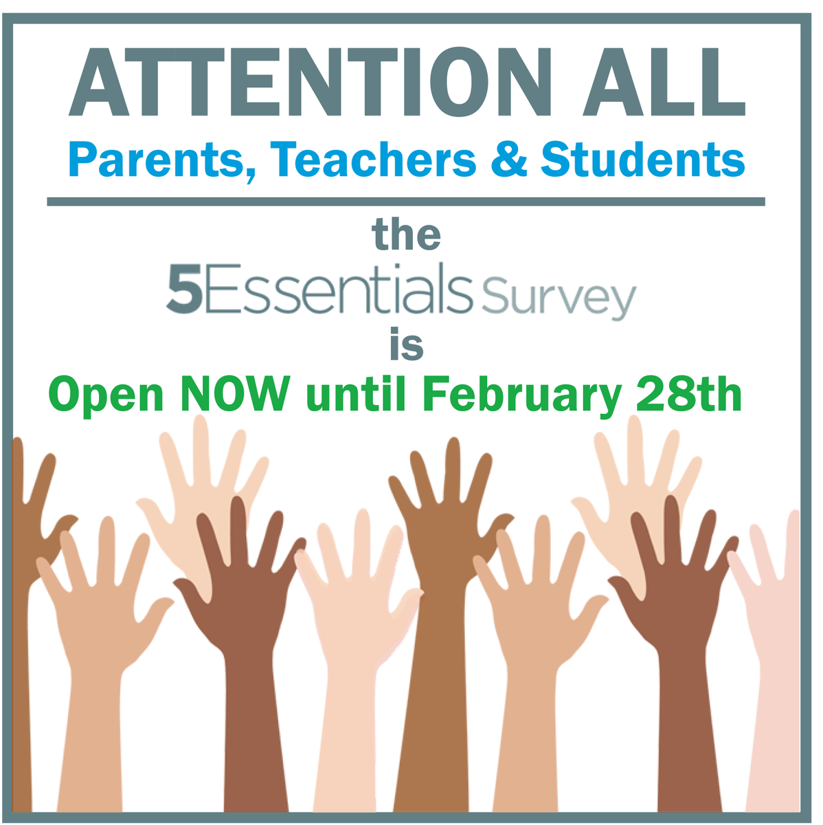 REMINDER | Parents, teachers and students - We want your feedback! Sharing your point of view helps school leaders work to improve schools for all #TeamDuval. Complete the survey at: ow.ly/oZYF50yjpIg