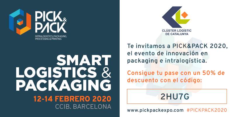 LogisticCluster's tweet photo. El Clúster de Logística de Catalunya participarà oficialment en el saló PICK&amp;PACK 2020 i estarà presents a l’estand E512.
#PICKPACK2020 

📅12 - 14 Febrer
📍CCIB. Barcelona  -  Estand E512 https://t.co/chVcKEUwHU