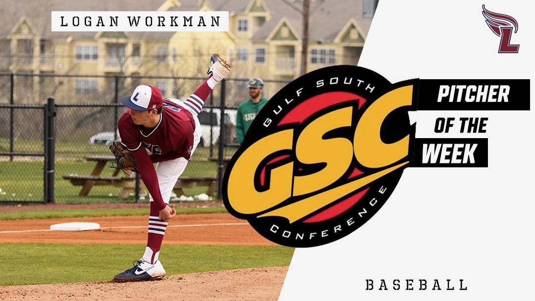 Congrats to <a href="/Workdaddy_25/">Logan Workman</a> on being named the <a href="/GulfSouth/">Gulf South Conference</a> Pitcher of the Week! Workman three 7 shutout innings on Sunday, allowing just one hit while striking out 9! #FiredUp
