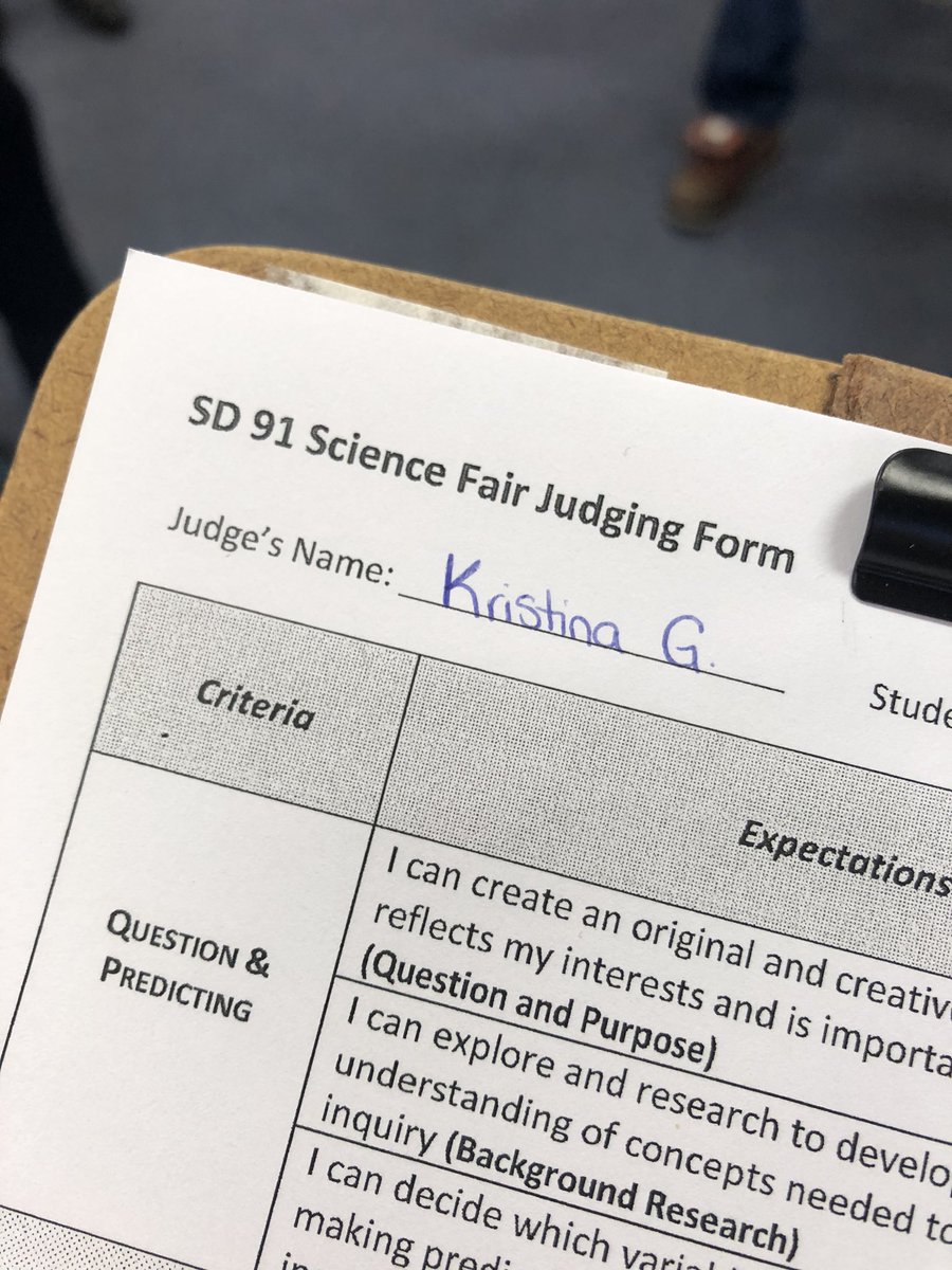 GerkKristina's tweet photo. So excited to be a judge for science fair today with @ajgola22. The projects look great! #sd91 https://t.co/696RauHfK5