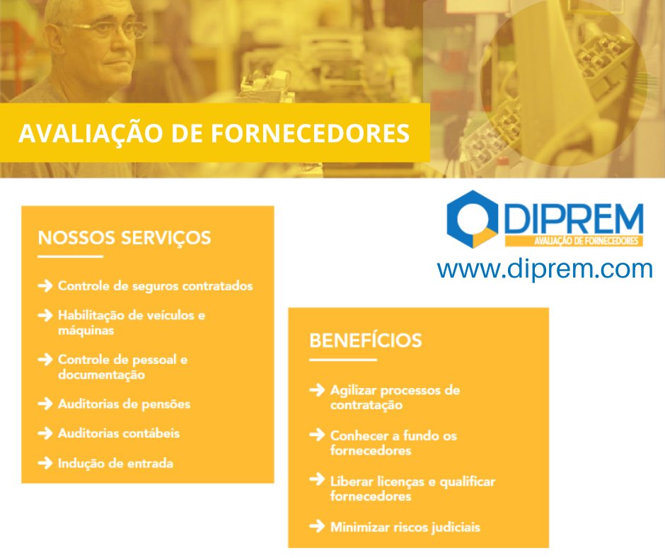 DipremB's tweet photo. #AVALIAÇÃODEFORNECEDORES

Saiba mais sobre nós em https://t.co/3AMeksf5YO ! 

#Diprem #DipremBrasil #Brasil #Fornecedores https://t.co/Pzt0GNznGN